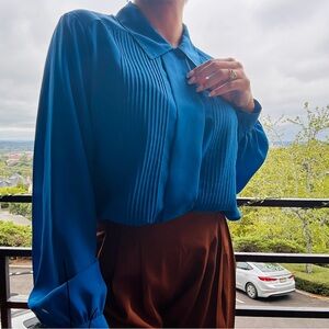 Royal Blue Vintage Worthington Blouse